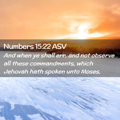 Picture 02 - Numbers 15:22 ASV - And when ye shall err, and not observe all these - Bible Verse Picture