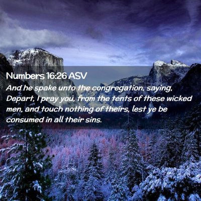 Picture 02 - Numbers 16:26 ASV - And he spake unto the congregation, saying, - Bible Verse Picture
