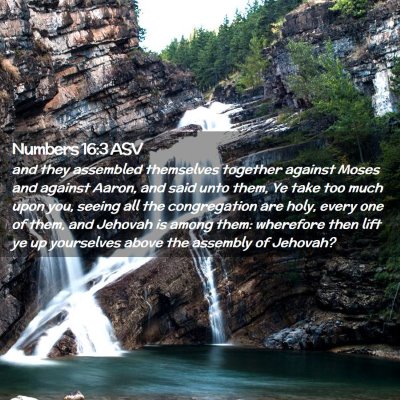 Picture 02 - Numbers 16:3 ASV - and they assembled themselves together against - Bible Verse Picture