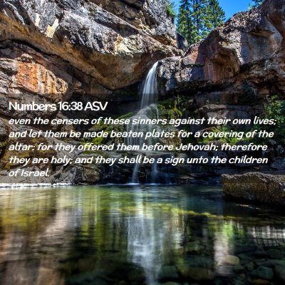 Picture 02 - Numbers 16:38 ASV - even the censers of these sinners against their - Bible Verse Picture