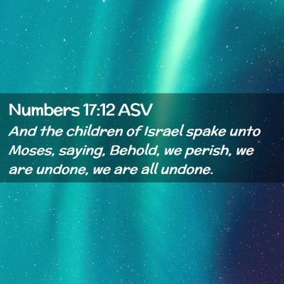 Picture 02 - Numbers 17:12 ASV - And the children of Israel spake unto Moses, - Bible Verse Picture