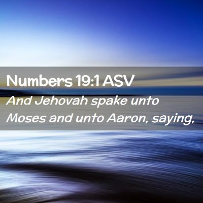 Picture 02 - Numbers 19:1 ASV - And Jehovah spake unto Moses and unto Aaron, - Bible Verse Picture
