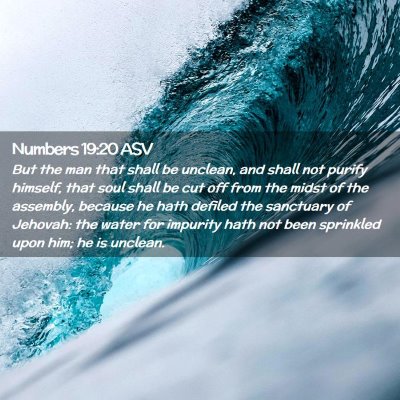 Picture 02 - Numbers 19:20 ASV - But the man that shall be unclean, and shall not - Bible Verse Picture