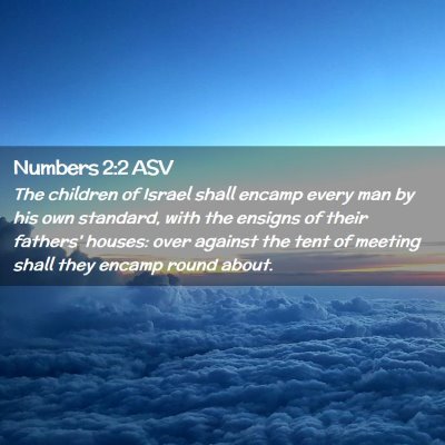 Picture 02 - Numbers 2:2 ASV - The children of Israel shall encamp every man by - Bible Verse Picture