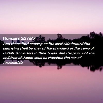 Picture 02 - Numbers 2:3 ASV - And those that encamp on the east side toward the - Bible Verse Picture