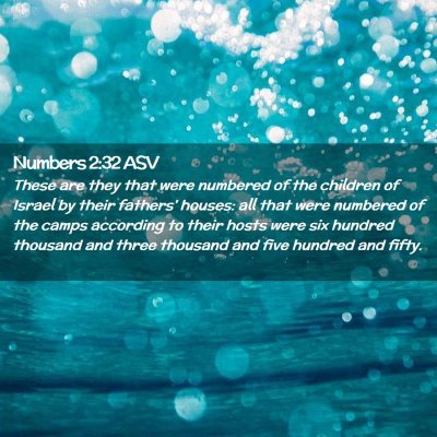 Picture 02 - Numbers 2:32 ASV - These are they that were numbered of the children - Bible Verse Picture