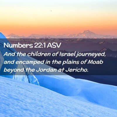 Picture 02 - Numbers 22:1 ASV - And the children of Israel journeyed, and - Bible Verse Picture