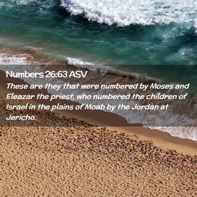 Picture 02 - Numbers 26:63 ASV - These are they that were numbered by Moses and - Bible Verse Picture