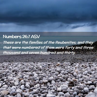 Picture 02 - Numbers 26:7 ASV - These are the families of the Reubenites; and - Bible Verse Picture