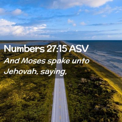 Picture 02 - Numbers 27:15 ASV - And Moses spake unto Jehovah, - Bible Verse Picture