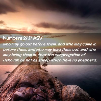Picture 02 - Numbers 27:17 ASV - who may go out before them, and who may come in - Bible Verse Picture