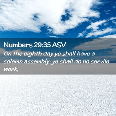 Picture 02 - Numbers 29:35 ASV - On the eighth day ye shall have a solemn - Bible Verse Picture