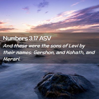 Picture 02 - Numbers 3:17 ASV - And these were the sons of Levi by their names: - Bible Verse Picture