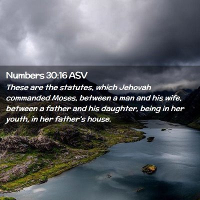Picture 02 - Numbers 30:16 ASV - These are the statutes, which Jehovah commanded - Bible Verse Picture