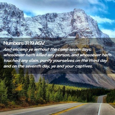 Picture 02 - Numbers 31:19 ASV - And encamp ye without the camp seven days: - Bible Verse Picture