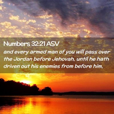 Picture 02 - Numbers 32:21 ASV - and every armed man of you will pass over the - Bible Verse Picture