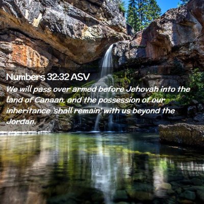 Picture 02 - Numbers 32:32 ASV - We will pass over armed before Jehovah into the - Bible Verse Picture