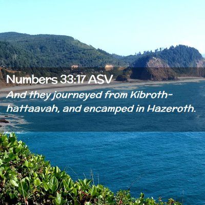 Picture 02 - Numbers 33:17 ASV - And they journeyed from Kibroth-hattaavah, and - Bible Verse Picture