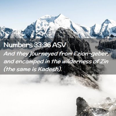 Picture 02 - Numbers 33:36 ASV - And they journeyed from Ezion-geber, and encamped - Bible Verse Picture