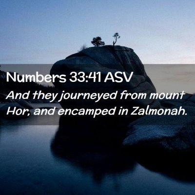 Picture 02 - Numbers 33:41 ASV - And they journeyed from mount Hor, and encamped - Bible Verse Picture