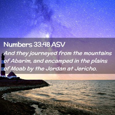 Picture 02 - Numbers 33:48 ASV - And they journeyed from the mountains of Abarim, - Bible Verse Picture
