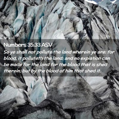 Picture 02 - Numbers 35:33 ASV - So ye shall not pollute the land wherein ye are: - Bible Verse Picture