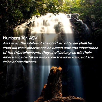 Picture 02 - Numbers 36:4 ASV - And when the jubilee of the children of Israel - Bible Verse Picture