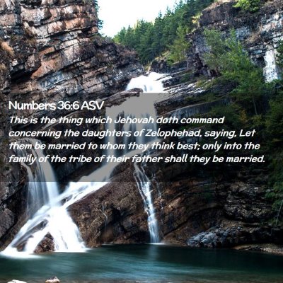 Picture 02 - Numbers 36:6 ASV - This is the thing which Jehovah doth command - Bible Verse Picture