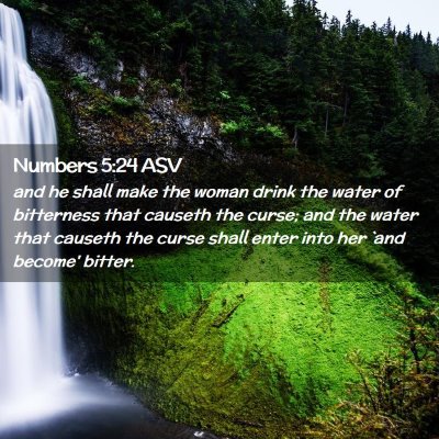 Picture 02 - Numbers 5:24 ASV - and he shall make the woman drink the water of - Bible Verse Picture