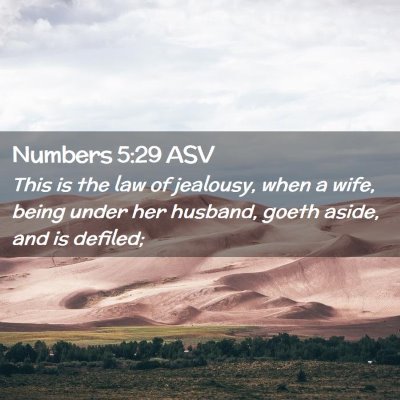 Picture 02 - Numbers 5:29 ASV - This is the law of jealousy, when a wife, being - Bible Verse Picture