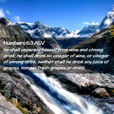 Picture 02 - Numbers 6:3 ASV - he shall separate himself from wine and strong - Bible Verse Picture
