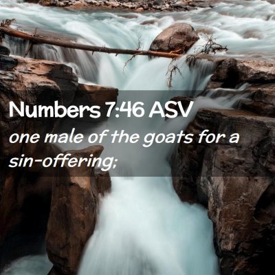 Picture 02 - Numbers 7:46 ASV - one male of the goats for a - Bible Verse Picture