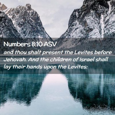 Picture 02 - Numbers 8:10 ASV - and thou shalt present the Levites before - Bible Verse Picture