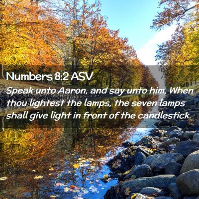 Picture 02 - Numbers 8:2 ASV - Speak unto Aaron, and say unto him, When thou - Bible Verse Picture
