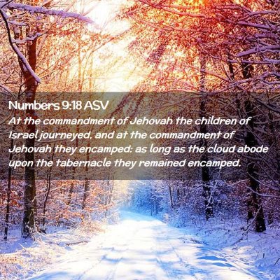 Picture 02 - Numbers 9:18 ASV - At the commandment of Jehovah the children of - Bible Verse Picture