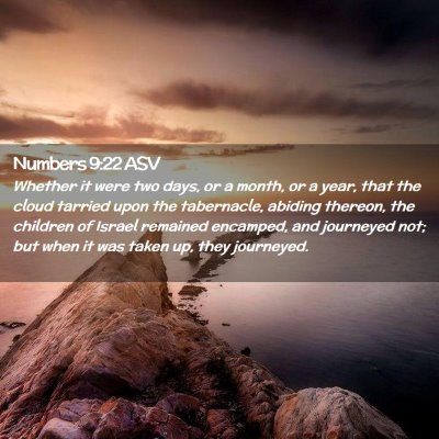 Picture 02 - Numbers 9:22 ASV - Whether it were two days, or a month, or a year, - Bible Verse Picture