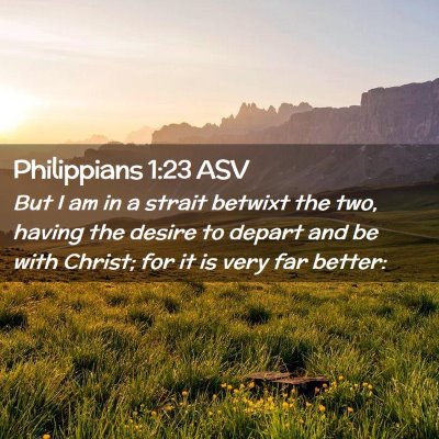 Picture 02 - Philippians 1:23 ASV - But I am in a strait betwixt the two, having the - Bible Verse Picture