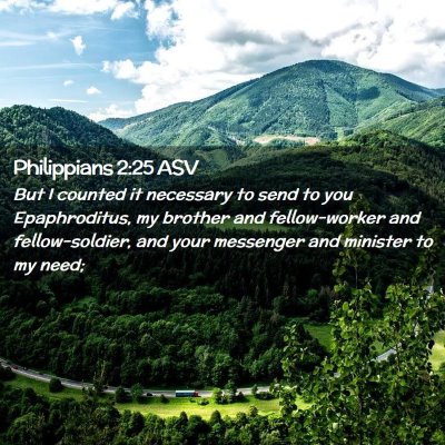 Picture 02 - Philippians 2:25 ASV - But I counted it necessary to send to you - Bible Verse Picture