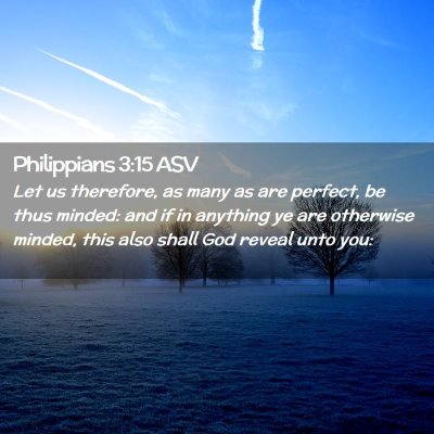 Picture 02 - Philippians 3:15 ASV - Let us therefore, as many as are perfect, be thus - Bible Verse Picture