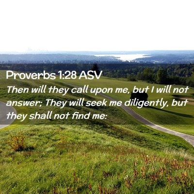 Picture 02 - Proverbs 1:28 ASV - Then will they call upon me, but I will not - Bible Verse Picture