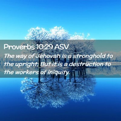 Picture 02 - Proverbs 10:29 ASV - The way of Jehovah is a stronghold to the - Bible Verse Picture