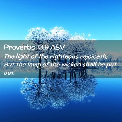 Picture 02 - Proverbs 13:9 ASV - The light of the righteous rejoiceth; But the - Bible Verse Picture
