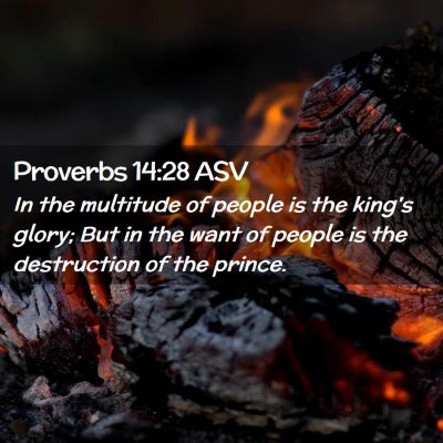 Picture 02 - Proverbs 14:28 ASV - In the multitude of people is the king's glory; - Bible Verse Picture