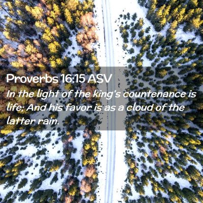 Picture 02 - Proverbs 16:15 ASV - In the light of the king's countenance is life; - Bible Verse Picture