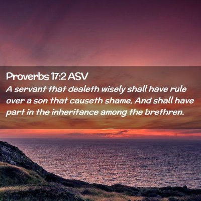 Picture 02 - Proverbs 17:2 ASV - A servant that dealeth wisely shall have rule - Bible Verse Picture