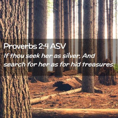 Picture 02 - Proverbs 2:4 ASV - If thou seek her as silver, And search for her as - Bible Verse Picture