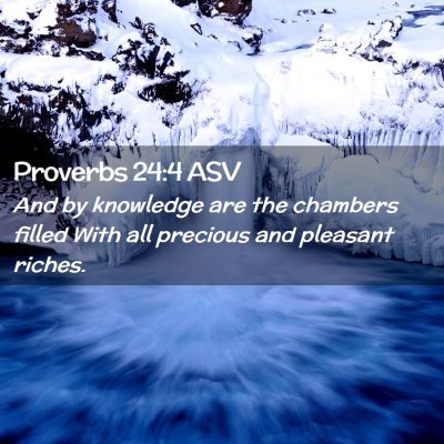 Picture 02 - Proverbs 24:4 ASV - And by knowledge are the chambers filled With all - Bible Verse Picture