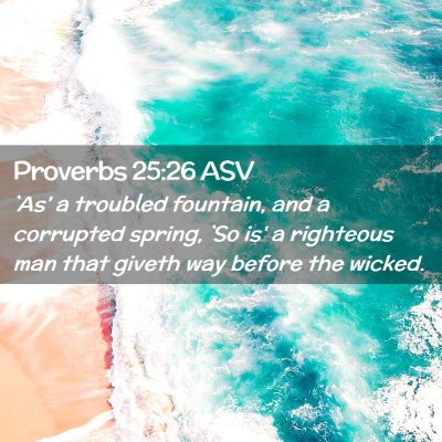 Picture 02 - Proverbs 25:26 ASV - `As' a troubled fountain, and a corrupted spring, - Bible Verse Picture
