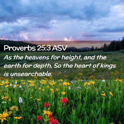 Picture 02 - Proverbs 25:3 ASV - As the heavens for height, and the earth for - Bible Verse Picture