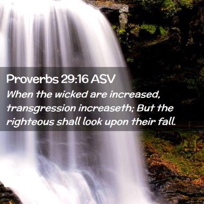 Picture 02 - Proverbs 29:16 ASV - When the wicked are increased, transgression - Bible Verse Picture